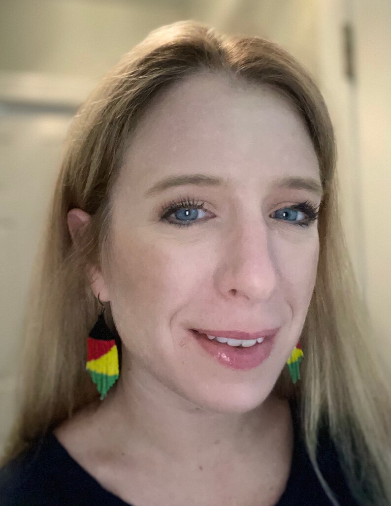 Red Yellow Green & Black Collection Earrings, Rings and Bracelets Etsy