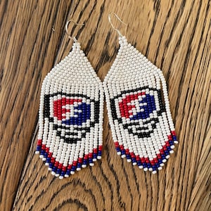 Grateful Dead Ohrringe - Stealie Ohrringe - Rocailles Perlen Ohrringe - Updated Design