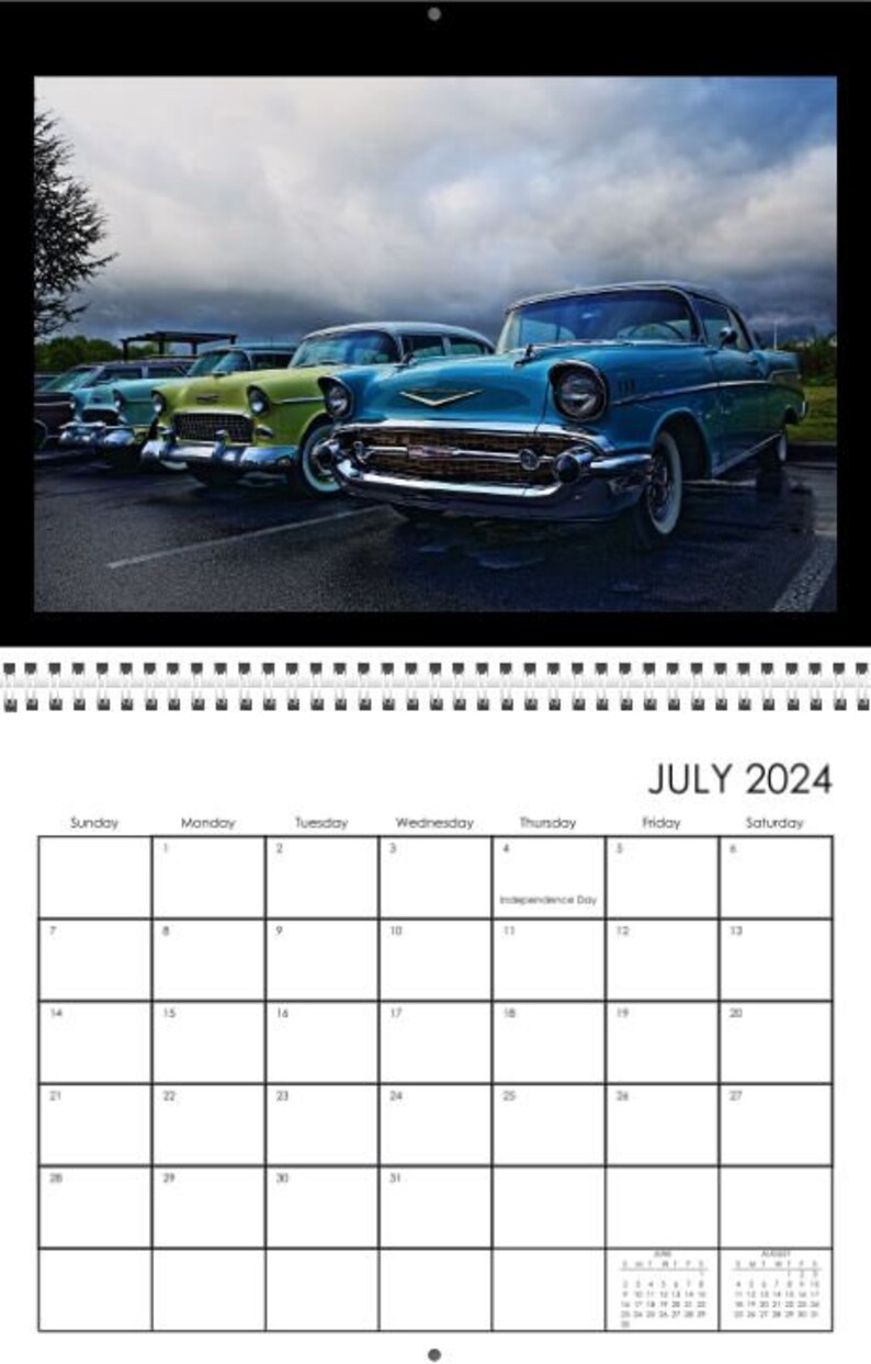 Chevrolet Bel Air Wall Calendar 2024 Etsy