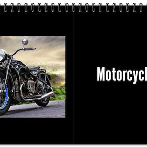 2024 Motorcycle - 5" x 10" Desk Calendar - Start Any Month!