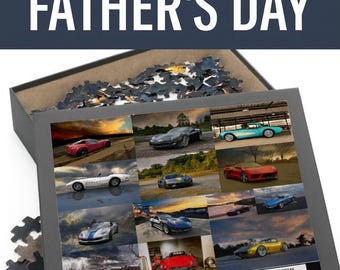 Corvette Collage Jigsaw Puzzle – Father's Day Car Lover Gift
