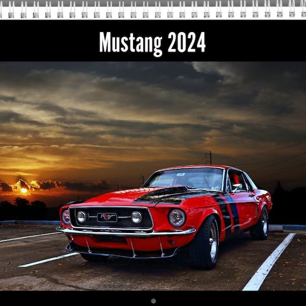 2024 Ford Mustang Wall Calendar 8.5"x11" Start any month!!