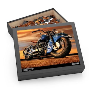 Most Popular! Classic Motorcycle Jigsaw Puzzle (120, 252, 500-Piece) 1947 Indian Chief Clubman