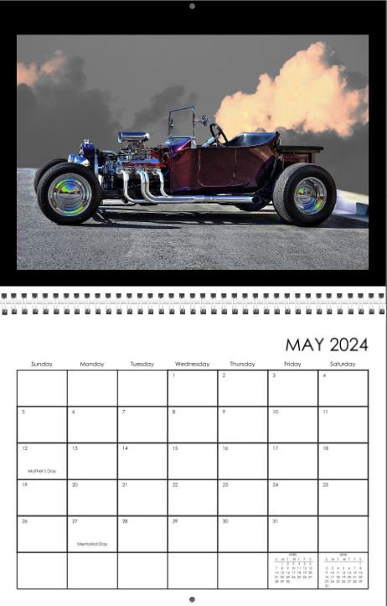 2024 Hot Rod Calendar Use Your Own Photo for the Cover Start Any Month