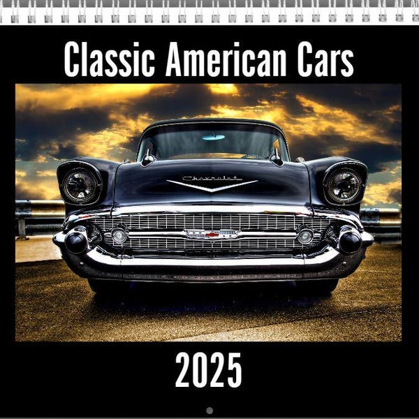 2025 Classic Cars Calendar Etsy