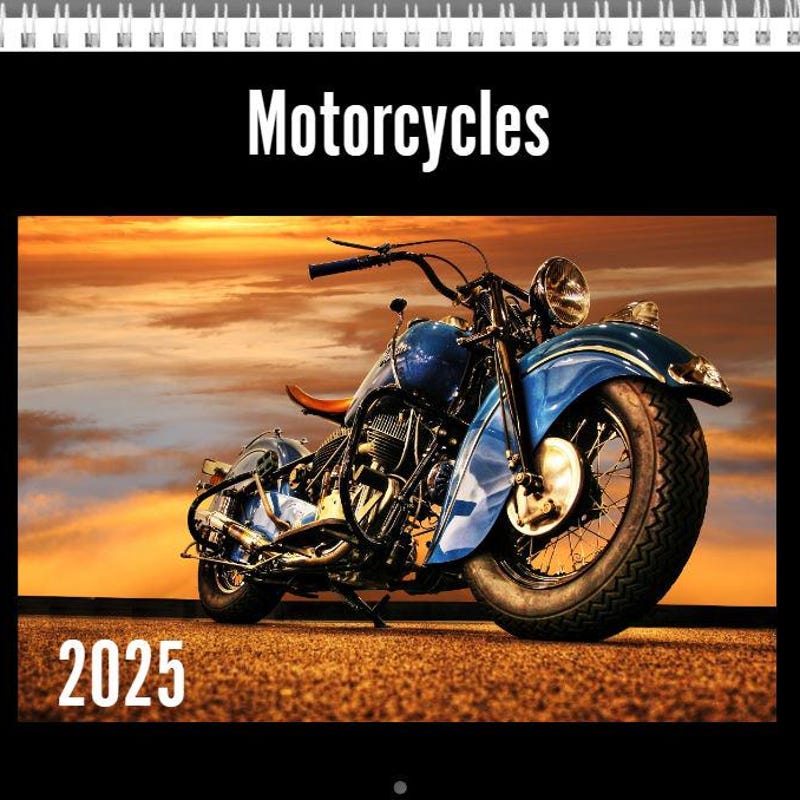 2025 Motorcycle Calendar - Etsy