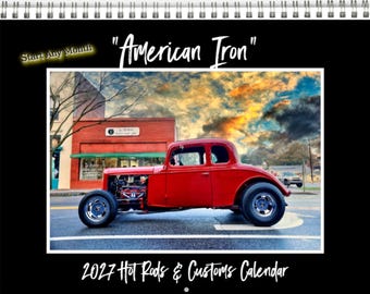 2027 "American Iron" Hot Rod Calendar | Custom Car Art (8.5"x11")