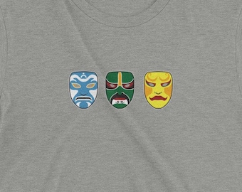 Ninja Masks Tri-Blend T-Shirt: Vintage Throwback Design