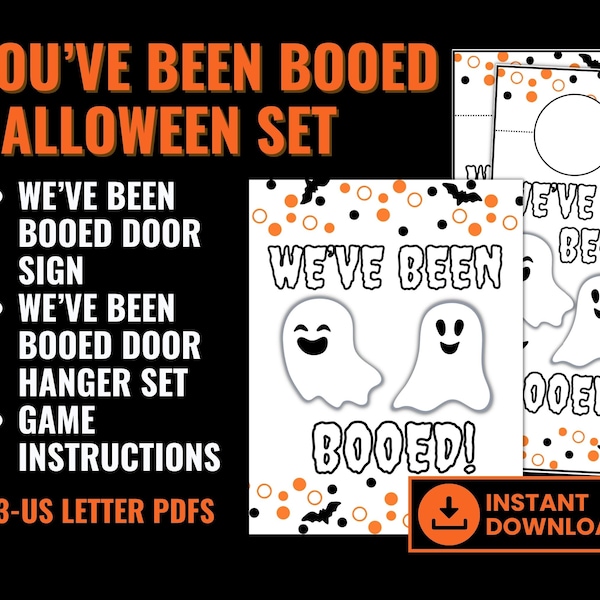 You've Been Booed Halloween Game, We've Been Booed Door Signs, Neighborhood Halloween Boo Game Set, Boo Your Neighbors, Boo Your Friends