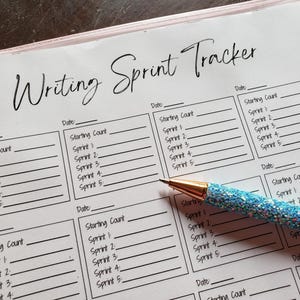 Schrift-Tracker, digitaler Download, Schrift-Tracker, Word Count Tracker, sofortiger Download, druckbare Tracker
