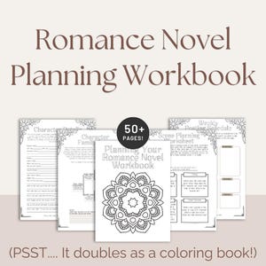 Planificador de novelas románticas, cuaderno de escritura de novelas (descarga digital)