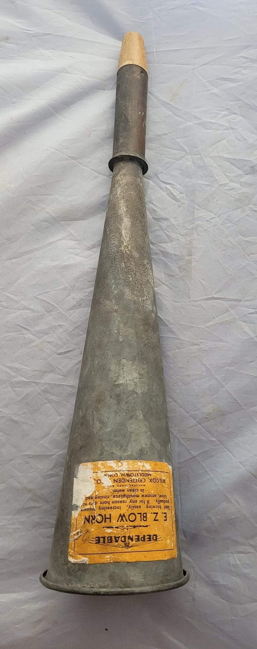 Vintage Galvanized Metal Dependable E.Z. Blow Horn 1940's or 1950's Etsy