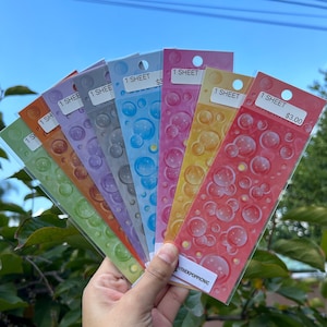 Naklejki dekoracyjne holograficzne, naklejki dekoracyjne bąbelkowe, ładowacze górne, naklejki dekoracyjne kpop, naklejki dekoracyjne