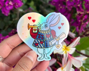 white rabbit stickers | white rabbit sticker | Alice in wonderland sticker