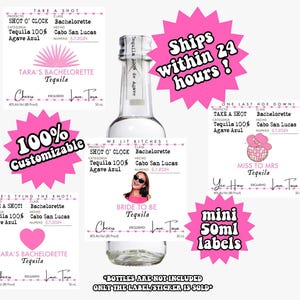 Casamigos Labels For Bridesmaid And Maid of Honor Proposal | Will You Be My Maid of Honor Tequila Labels | 50ml Shot Labels | One Last Rodeo