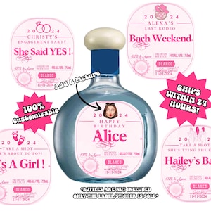 Pink Mini Don Julio Tequila Custom Label 50ML, Bridesmaid Gift, Wedding Favors, Bridesmaid Proposal,21st Birthday Gift ,Final Fiesta,Baptism