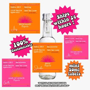 Mini Party Favors Casamigos Labels Final Fiesta Bachelorette Favors 50ml Mini Shot Labels Tequila Customized Label For Bachelorette Party