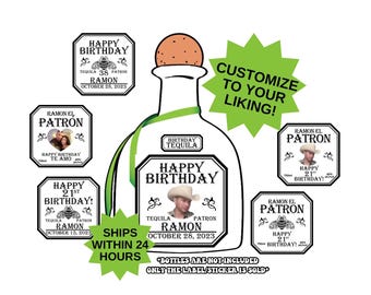 Custom Patron Label, Liquor Label, 21st Birthday Labels, Groomsman Gift, Patron Label, Wedding Favor, Tequila Label, Bridesmaid Proposal