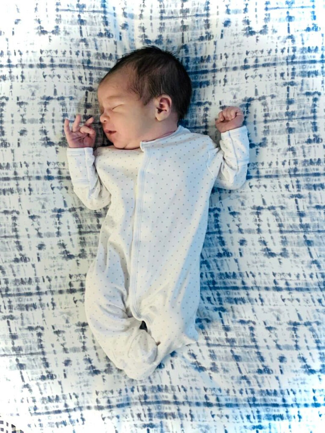 Baby Footie and Hat Set Light Blue Dots Pima Cotton Baby Etsy