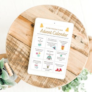 Printable Conversation Advent Calendar/Christmas Countdown Cards for Families.
