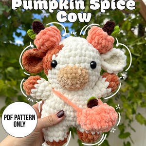 Haakpatroon pompoenkoe: amigurumi knuffel (pdf-patroon)