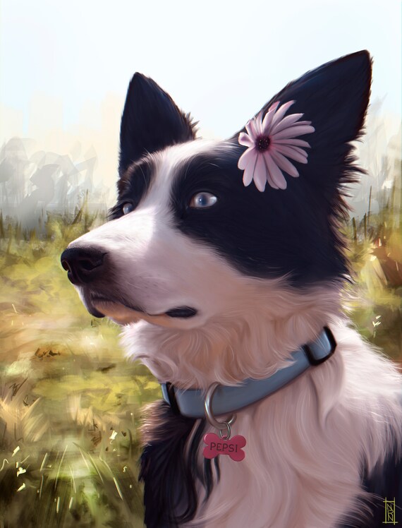 Digital Pet Portrait Etsy