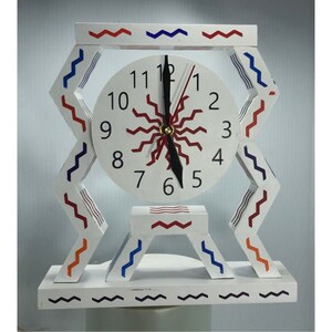Artistic CLOCK HANDMADE,   SERIES   B20-1  5 Angles Clock, 10&quot; tall x8 &quot; wide x 2.5 deep