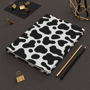 Journal Hardcover Journal Matte - Sharp Black & White design - great for password book/lists/writing/notes/diary - great gift !