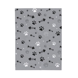 Velveteen Plush Blanket- The Cat&#39;s Meow!  Soft comfy blanket for any cat or cat lover!  Puuuurrfec gift!