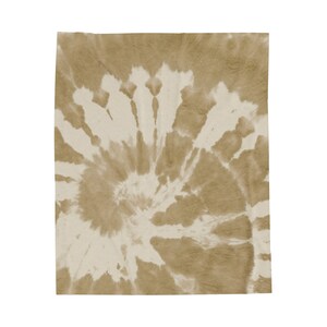 Velveteen Plush Blanket - Tie Dyed throw blanket in neutral color - comfy & warm - available in two sizes....