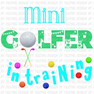 GOLF SVG PNG, Baby Onesie Svg Kids Golf Ball Sublimation Design Downloads| Mini Golfer in Training, Toddler Baby Boy Svg, Newborn Filepng