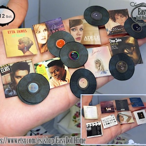 1:12 liefde, romantisch, Valentijn beste collectie, authentieke reproducties, covers en platen, eenvoudige tutorial, DIY-afdrukbare DOWNLOAD.