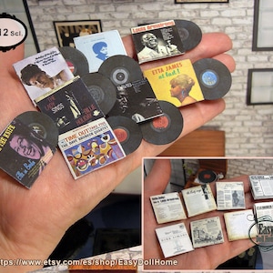 Beste muziek: jazz- en r&b-albums, schaal 1:12, authentieke reproducties, covers en platen gratis eenvoudige tutorial, zelfstudie afdrukbare DOWNLOAD zelfstudie