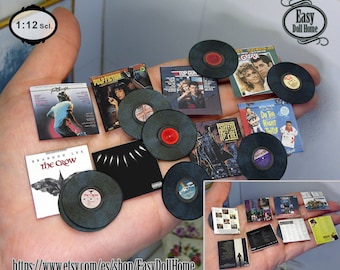 1:12 scale The Greatest OST music Albums, vinyls, LPs, Authentic reproductions, free easy tutorial, DIY printable Download, soundtracks.