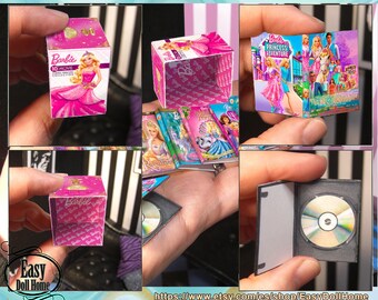 1:6 Miniature Printable Dvds, Openable or Just Covers With Box for