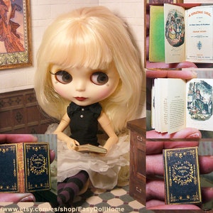 1:6 Miniature Christmas Carol, illustrated book, First Edition, Charles Dickens DIGITAL DOWNLOAD, DIY,  for Blythe Barbie... free tutorial.