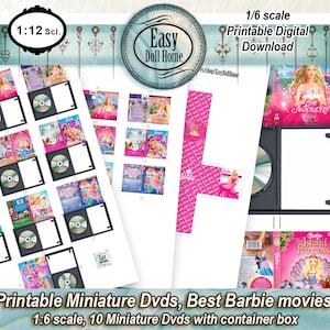 1:6 Miniature Printable Dvds, Openable or Just Covers With Box for ...