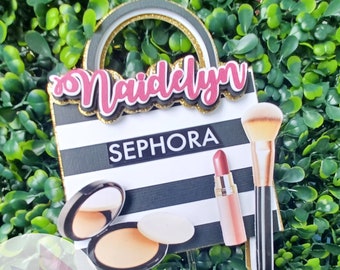 Cartera Sephora-deluxe Cake Topper Bolsa de marca para máquina de corte