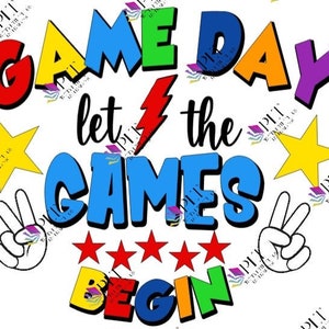 Game Day PNG, Que comiencen los juegos, Arte Inspirado Dia de juegos, dia de juegos, school game day kids, kids game day