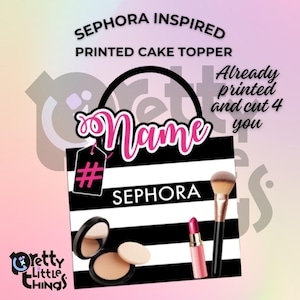 Sephora Inspired Makeup Printed CAKE Topper- SephoraBirthday Party Decoration