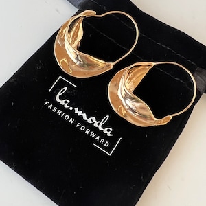 Gold Earrings, Gift For Her, Gold Hoop Earrings, Gold jewelry, Fulani Earrings, Silver gold Fulani