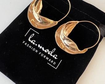 Gold Earrings, Gift For Her, Gold Hoop Earrings, Gold jewelry, Fulani Earrings, Silver gold Fulani