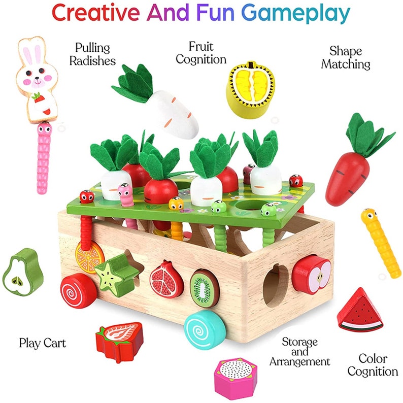 Toddlers Montessori Wooden Educational Toys for Baby Boys Etsy