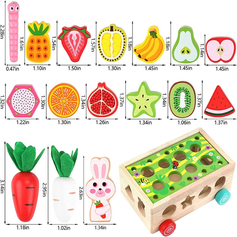 Toddlers Montessori Wooden Educational Toys for Baby Boys Etsy