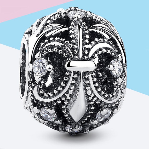 Pandora fleur de lis dangle charm sale