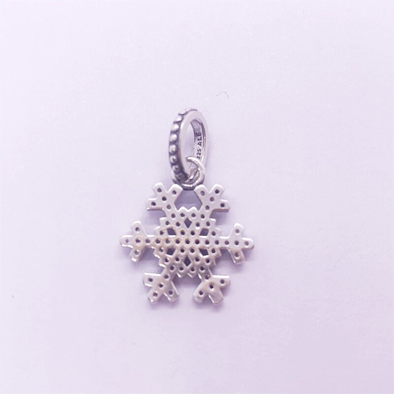 Pandora White Snowflake Pendant Charm Christmas Perfect Etsy