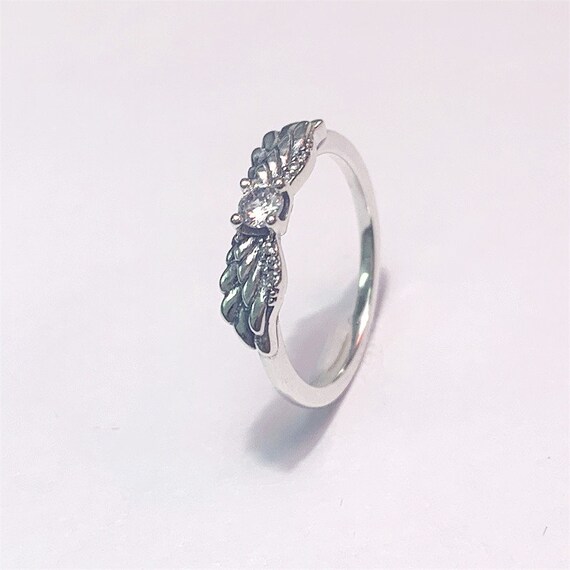 Pandora Sparkling Angel Wings Ring S925 Ale all Sizes Sterling