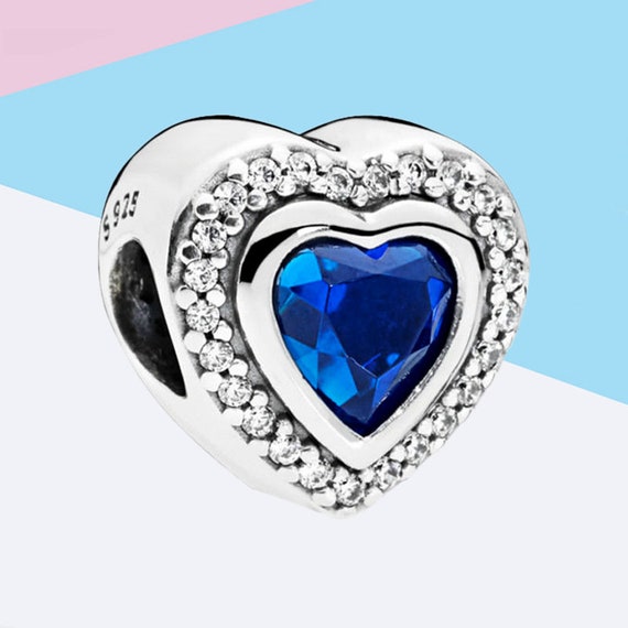 Pandora Uk Genuine Blue Crystal Sparkling Love S925 Ale Charm