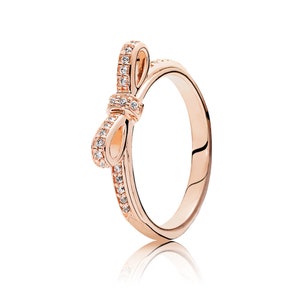Sparkling bow ring clearance pandora