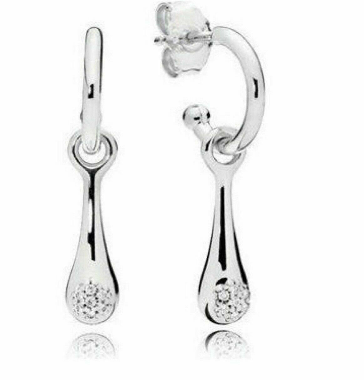 New Genuine Pandora Modern Love Pods Silver Earrings 297357cz